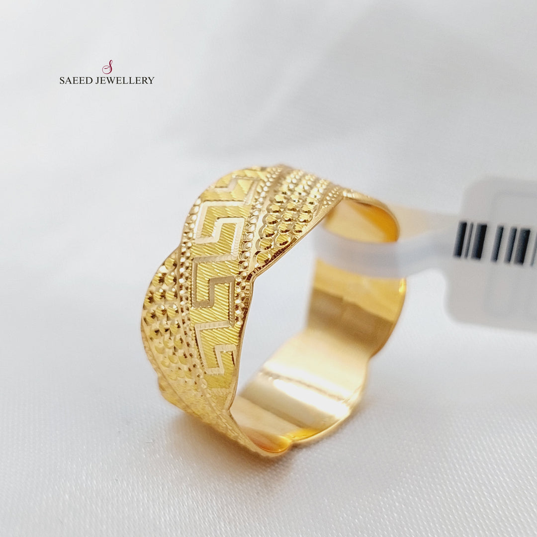 21K Gold CNC Wedding Ring by Saeed Jewelry - Image 2