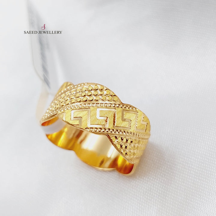 21K Gold CNC Wedding Ring by Saeed Jewelry - Image 3