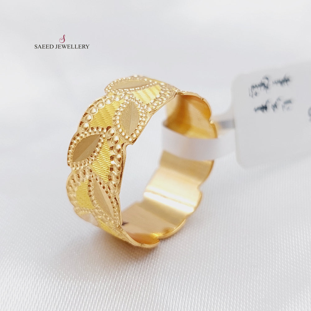 21K Gold CNC Wedding Ring by Saeed Jewelry - Image 2