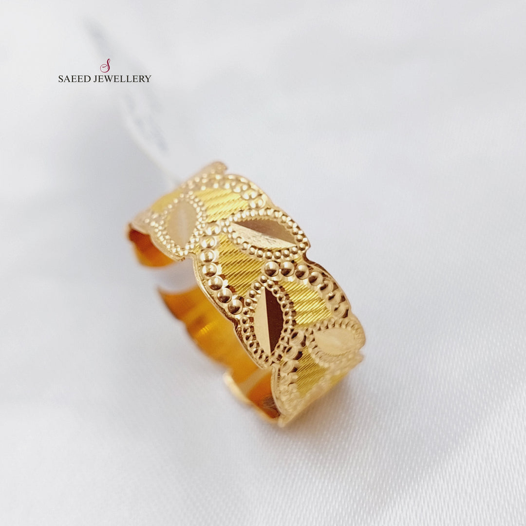 21K Gold CNC Wedding Ring by Saeed Jewelry - Image 3