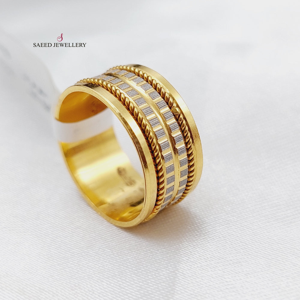 21K Gold CNC Wedding Ring by Saeed Jewelry - Image 2