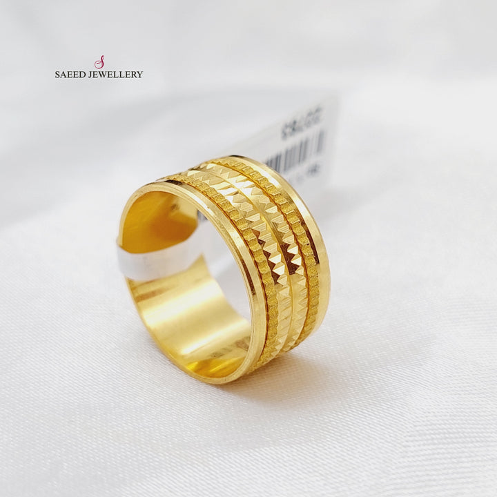 21K Gold CNC Wedding Ring by Saeed Jewelry - Image 5