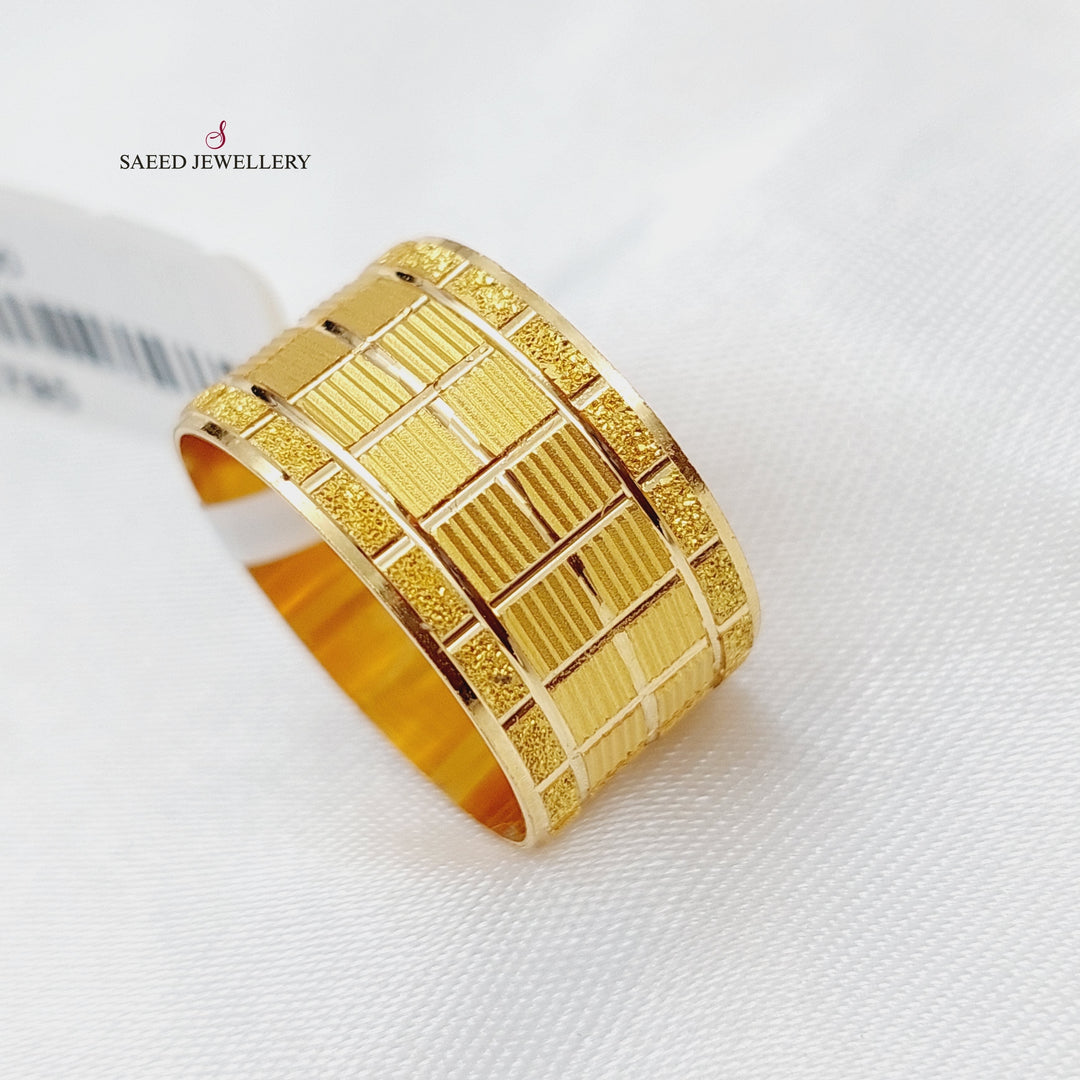 21K Gold CNC Wedding Ring by Saeed Jewelry - Image 2