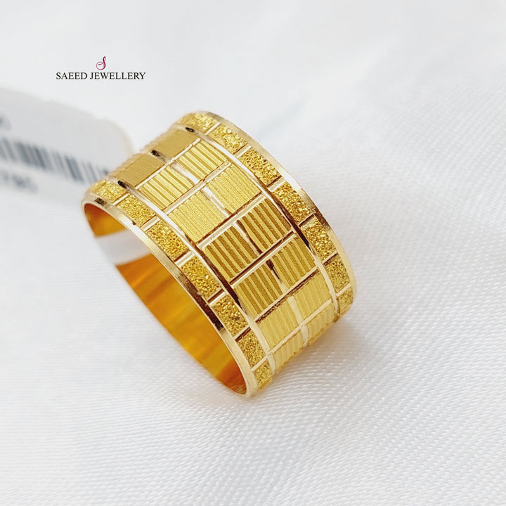 21K Gold CNC Wedding Ring by Saeed Jewelry - Image 2