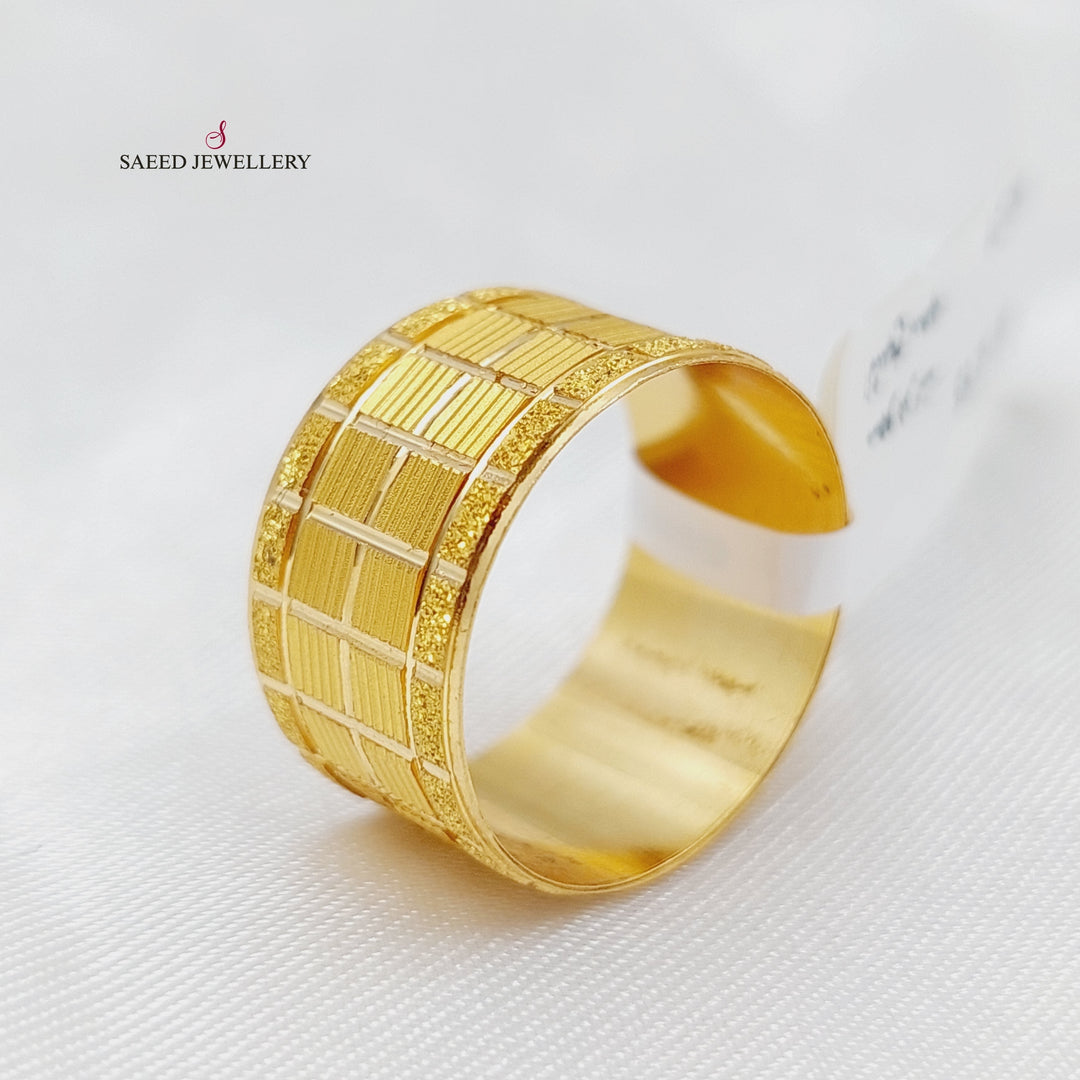 21K Gold CNC Wedding Ring by Saeed Jewelry - Image 5