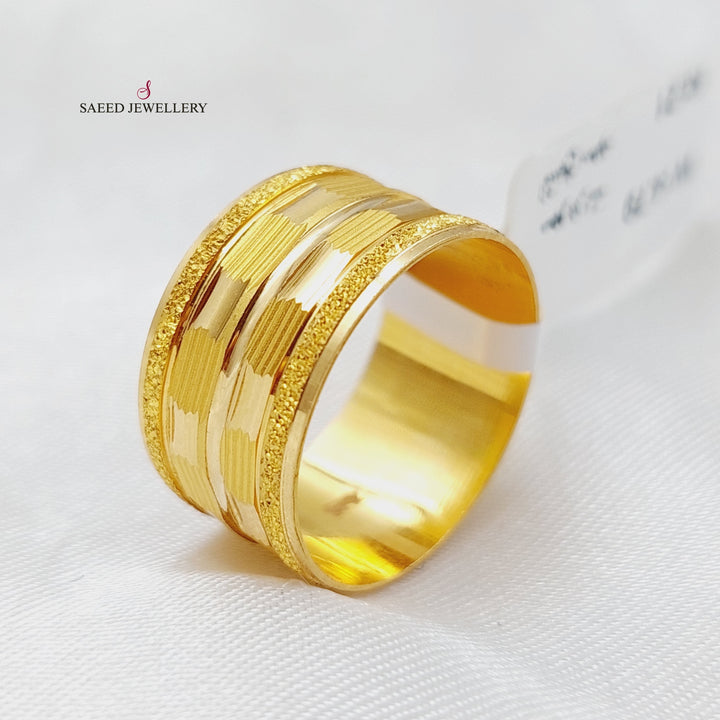 21K Gold CNC Wedding Ring by Saeed Jewelry - Image 4