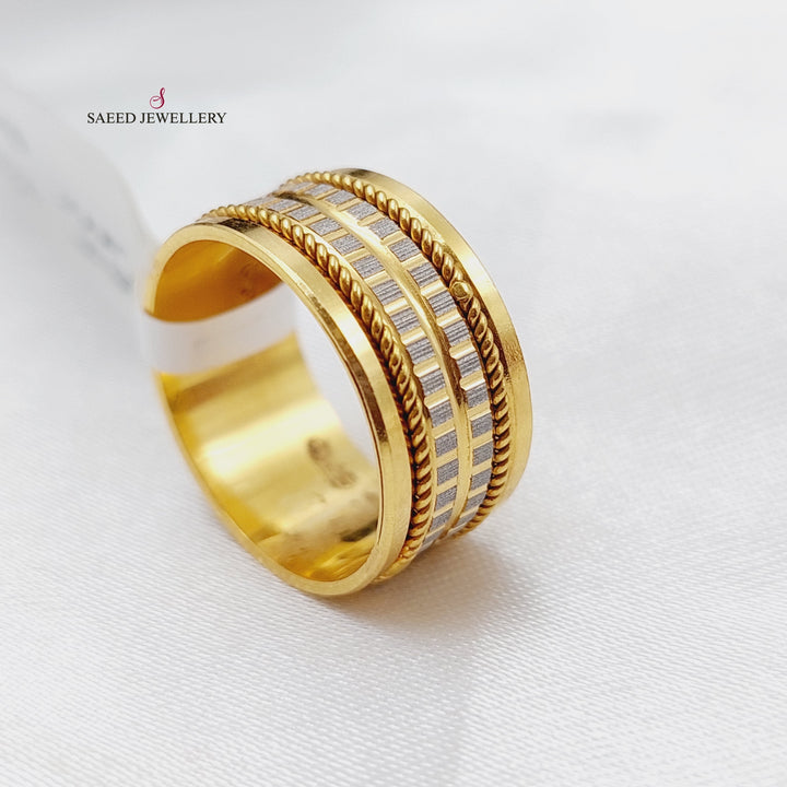 21K Gold CNC Wedding Ring by Saeed Jewelry - Image 2