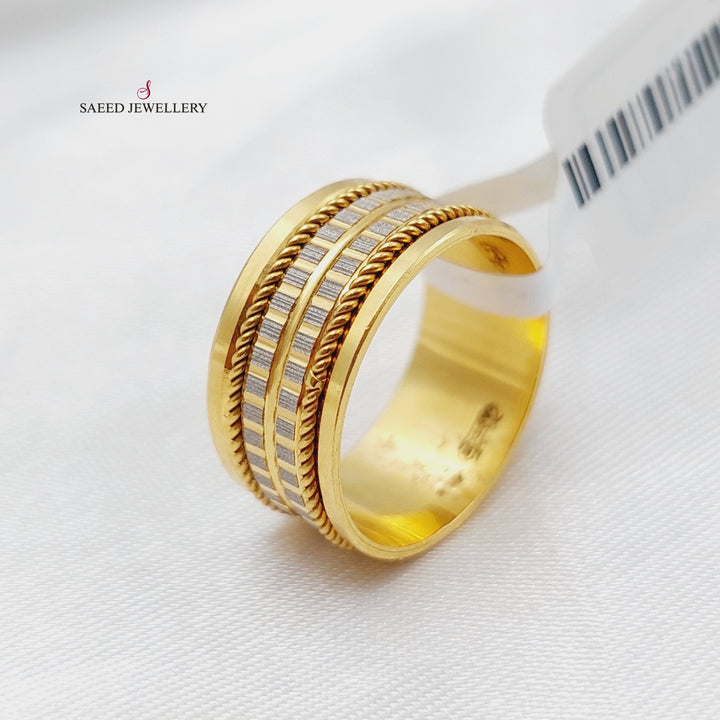 21K CNC Wedding Ring Made of 21K Yellow Gold by Saeed Jewelry-22812