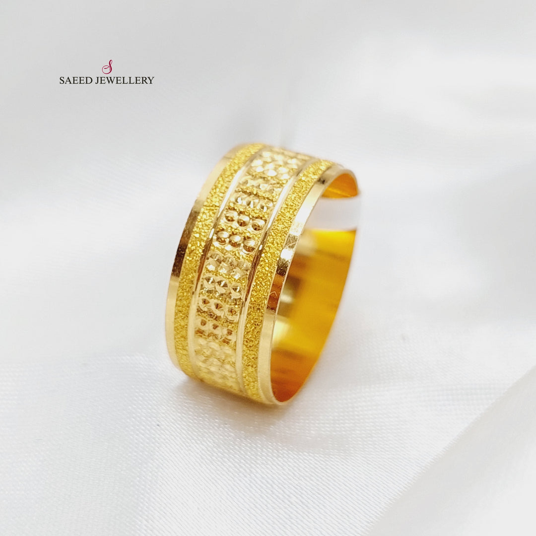 21K Gold CNC Wedding Ring by Saeed Jewelry - Image 3