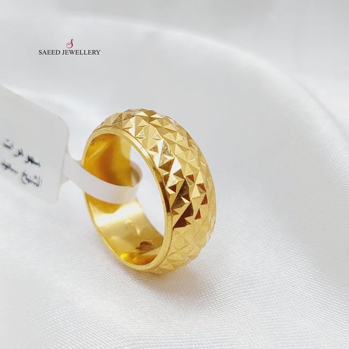 21K Gold CNC Wedding Ring by Saeed Jewelry - Image 1