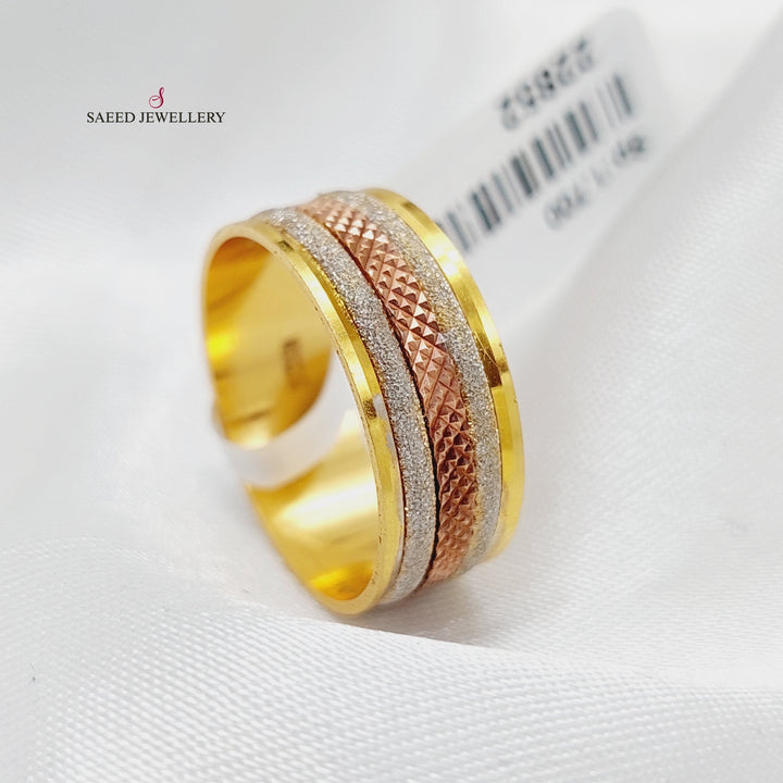 21K Gold CNC Wedding Ring by Saeed Jewelry - Image 9