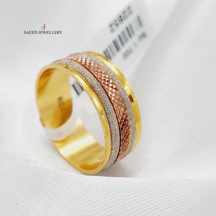 21K Gold CNC Wedding Ring by Saeed Jewelry - Image 5