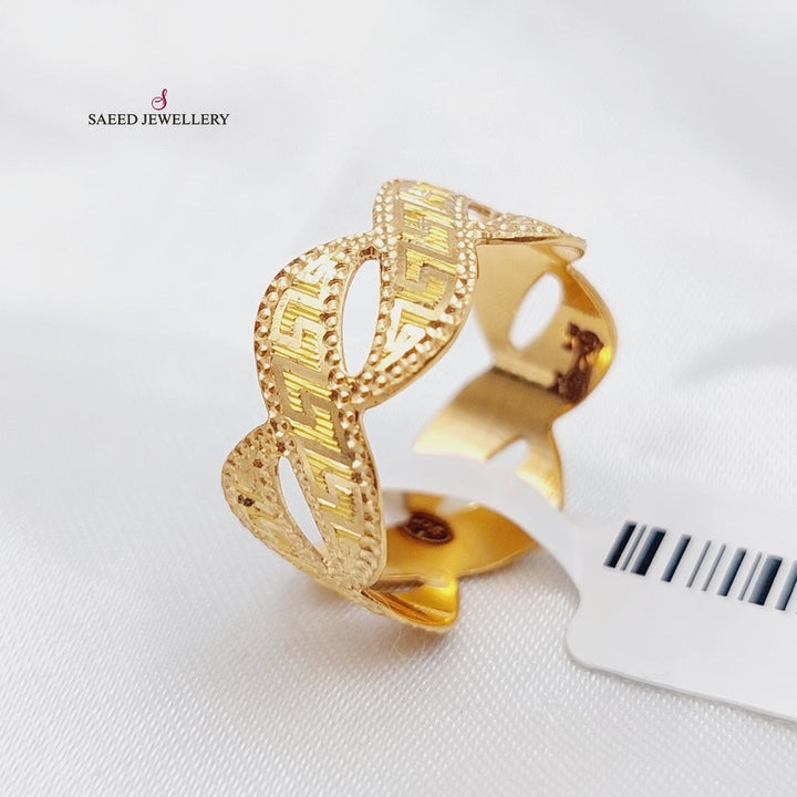 21K Gold CNC Wedding Ring by Saeed Jewelry - Image 5