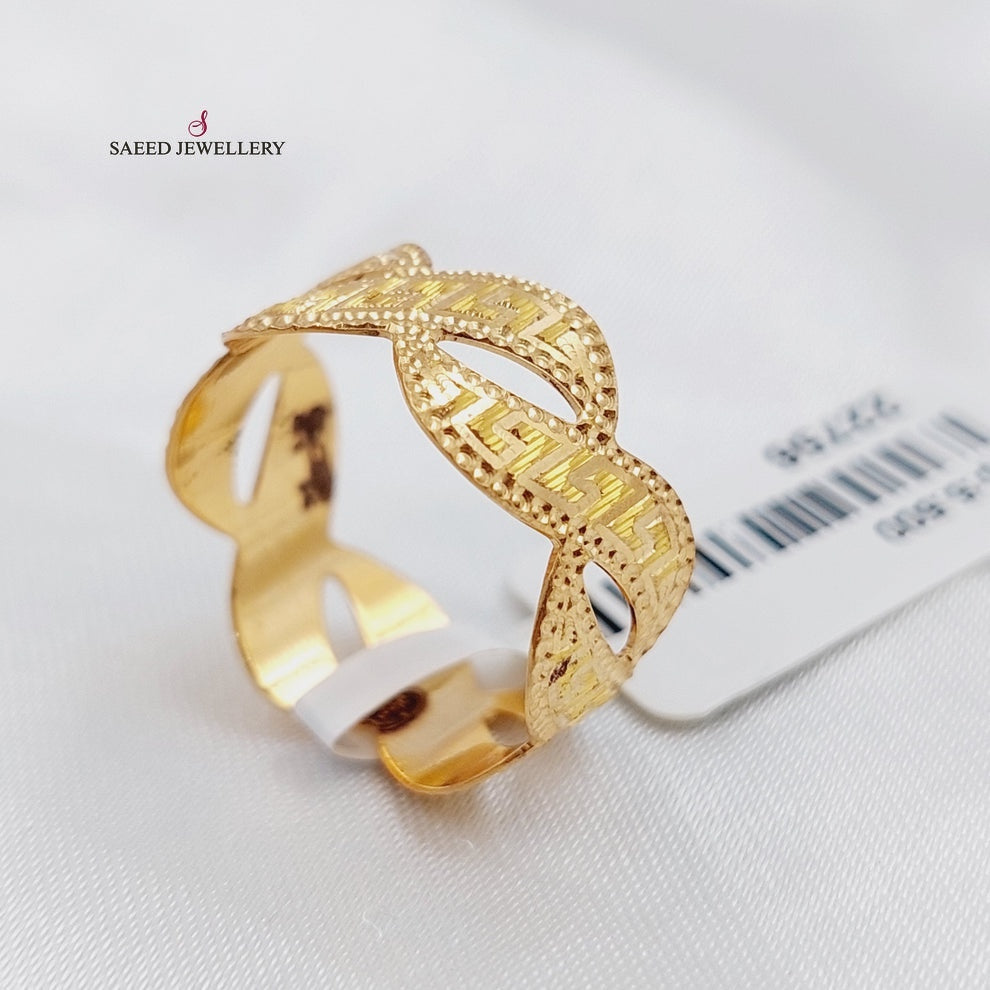 21K Gold CNC Wedding Ring by Saeed Jewelry - Image 3