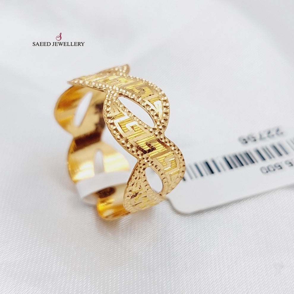 21K Gold CNC Wedding Ring by Saeed Jewelry - Image 4