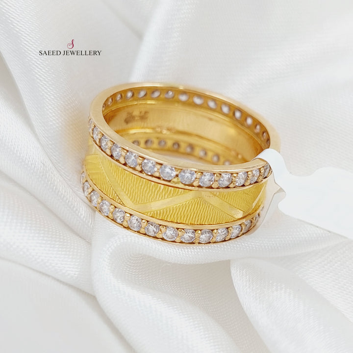 21K Gold CNC Wedding Ring by Saeed Jewelry - Image 6