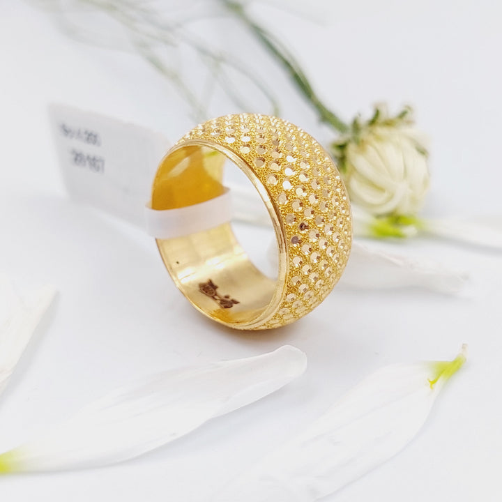 21K CNC Wedding Ring Made of 21K Yellow Gold by Saeed Jewelry-26165
