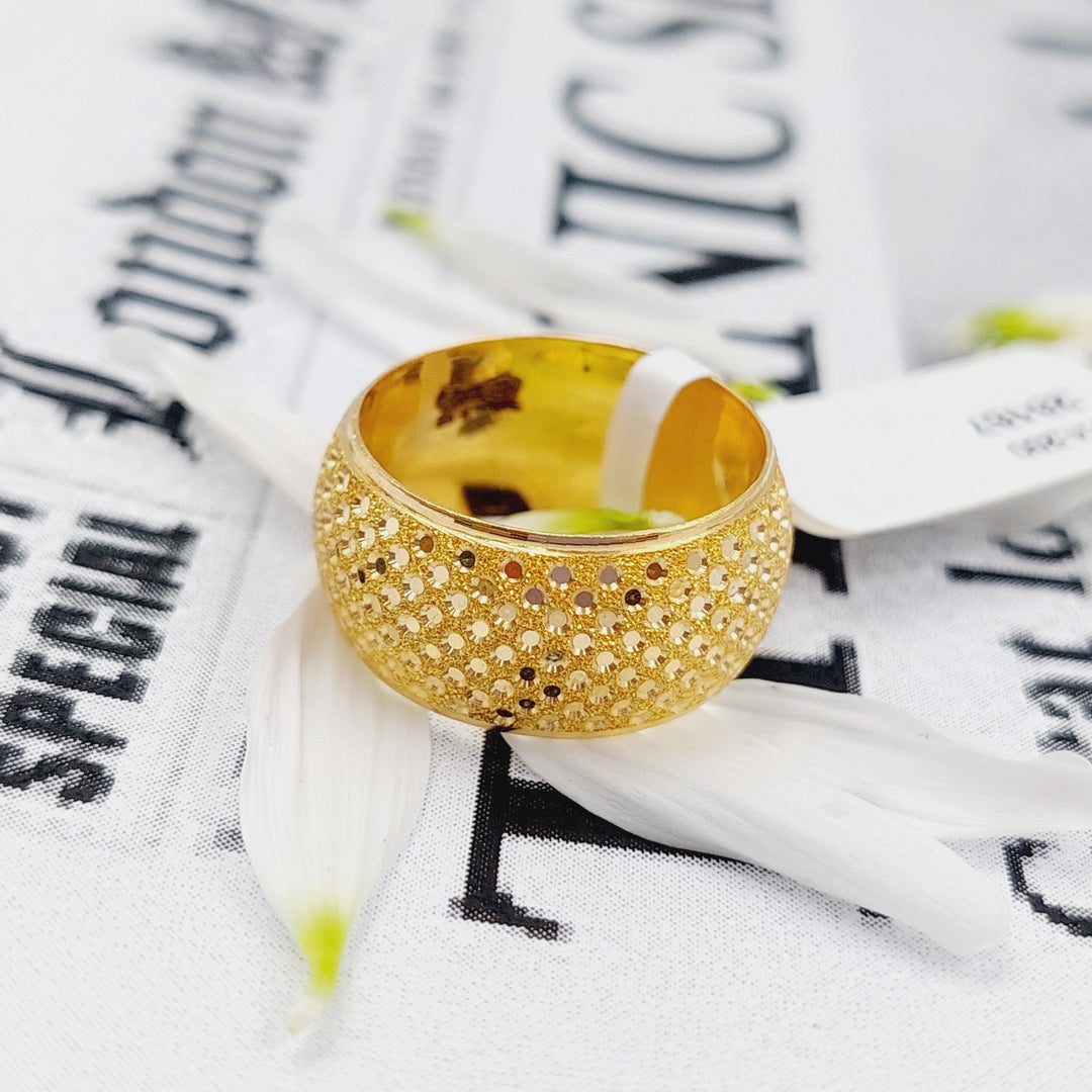 21K CNC Wedding Ring Made of 21K Yellow Gold by Saeed Jewelry-26165