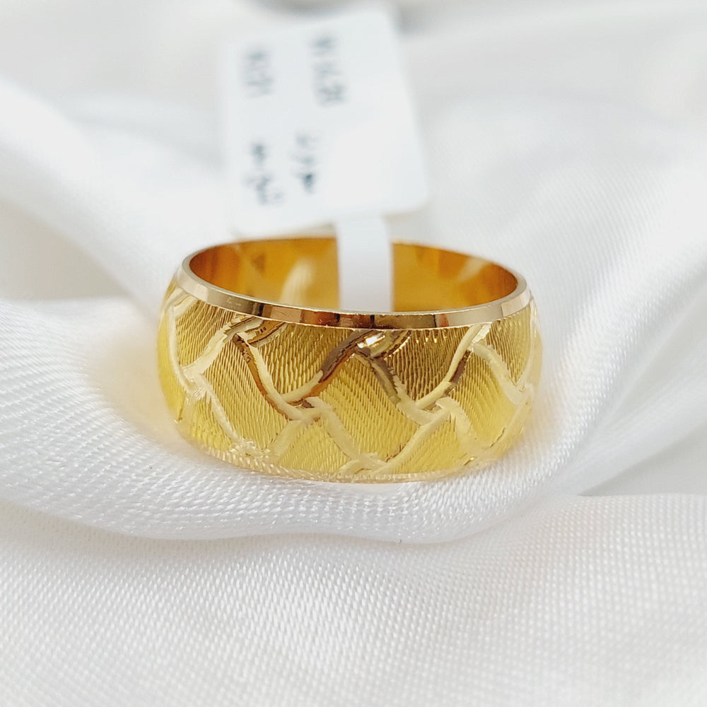 21K Gold CNC Wedding Ring by Saeed Jewelry - Image 2