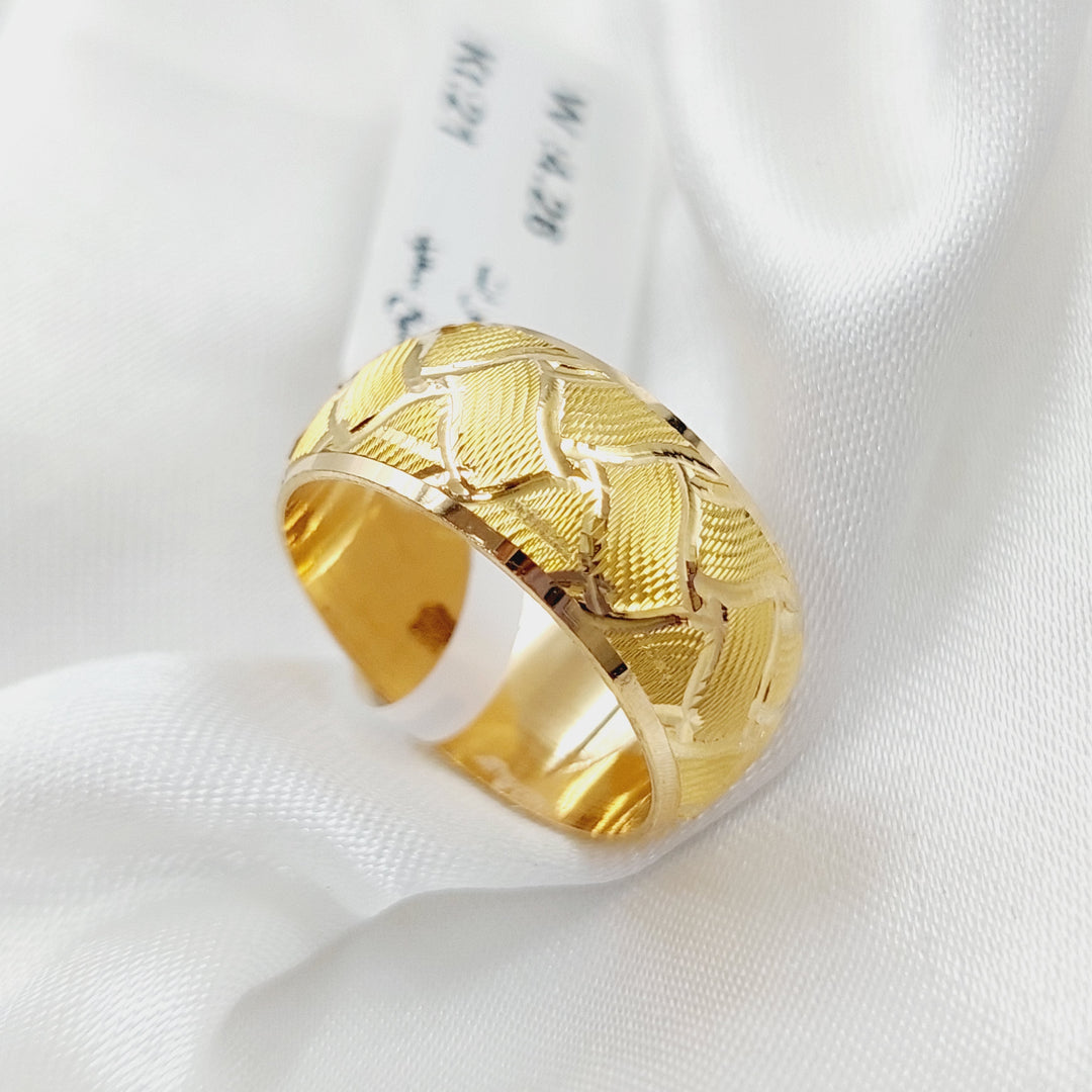 21K Gold CNC Wedding Ring by Saeed Jewelry - Image 4