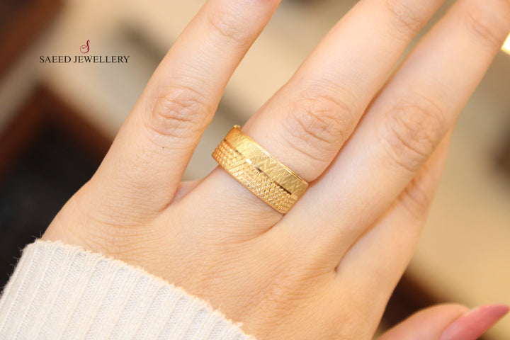 21K Gold CNC Wedding Ring by Saeed Jewelry - Image 10