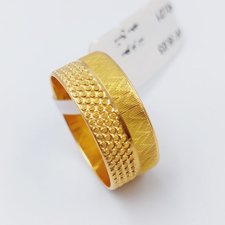 21K Gold CNC Wedding Ring by Saeed Jewelry - Image 7