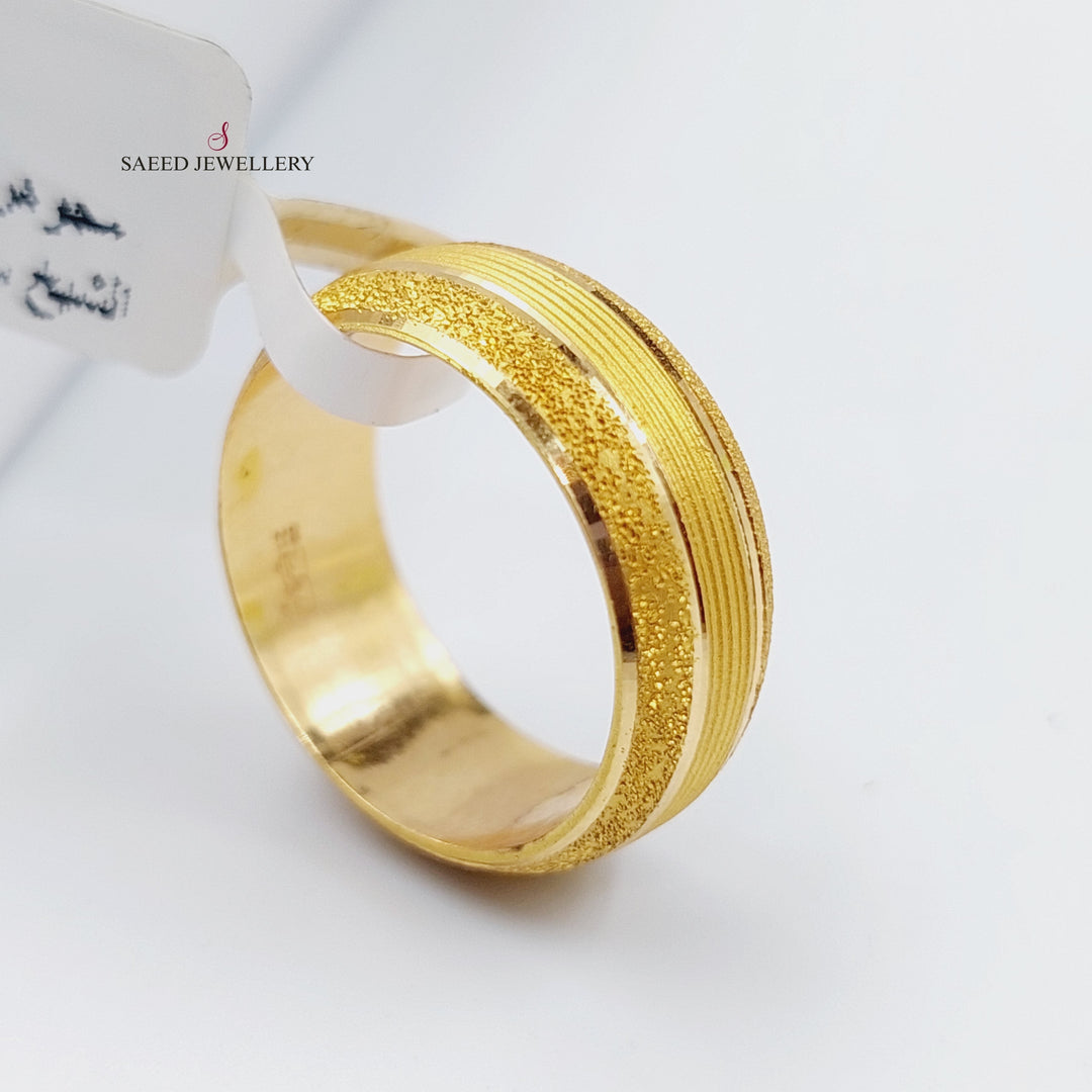 21K Gold CNC Wedding Ring by Saeed Jewelry - Image 2