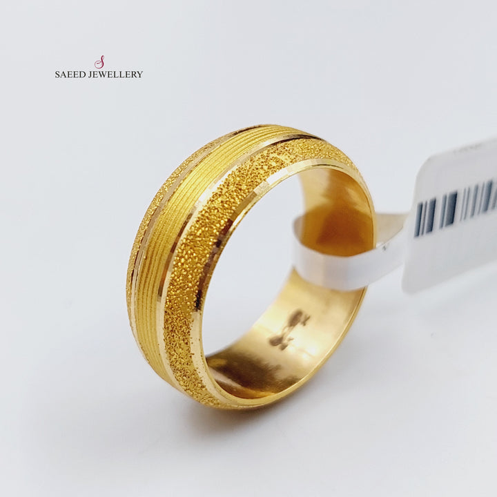 21K Gold CNC Wedding Ring by Saeed Jewelry - Image 3