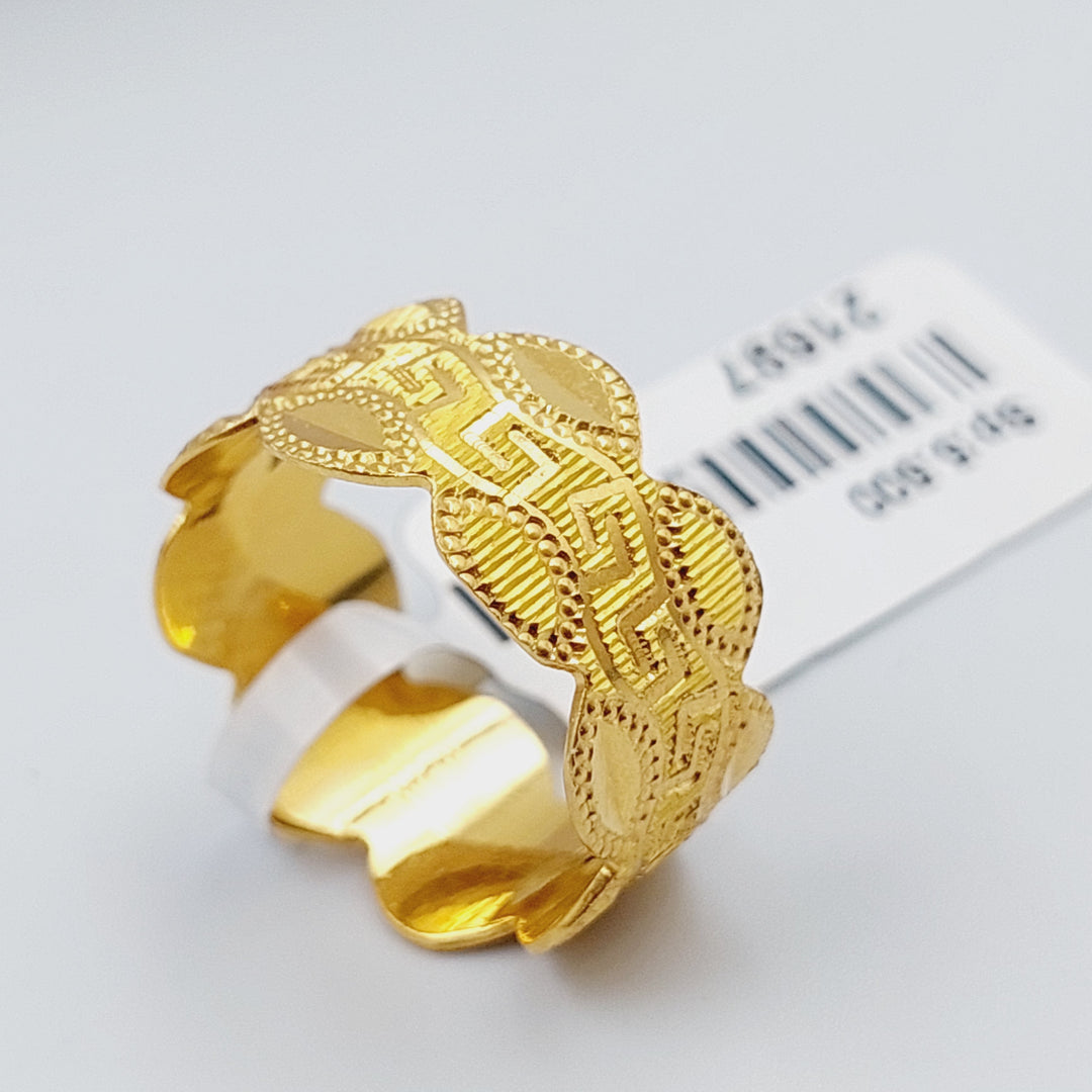 21K Gold CNC Wedding Ring by Saeed Jewelry - Image 3