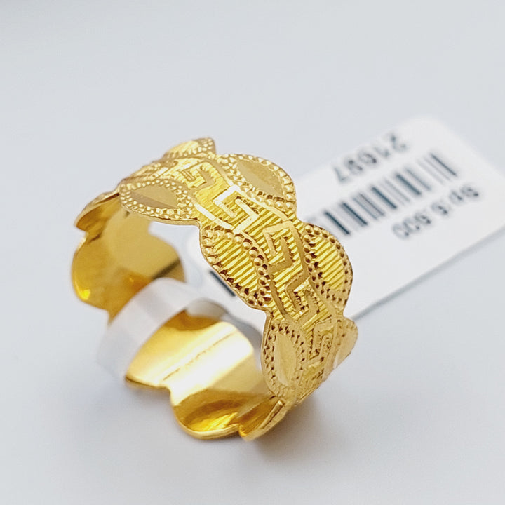 21K Gold CNC Wedding Ring by Saeed Jewelry - Image 3