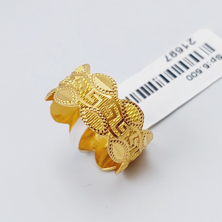 21K Gold CNC Wedding Ring by Saeed Jewelry - Image 12