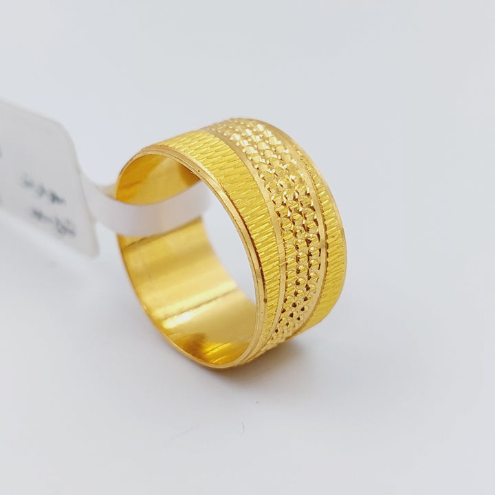 21K Gold CNC Wedding Ring by Saeed Jewelry - Image 9