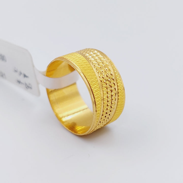 21K Gold CNC Wedding Ring by Saeed Jewelry - Image 7