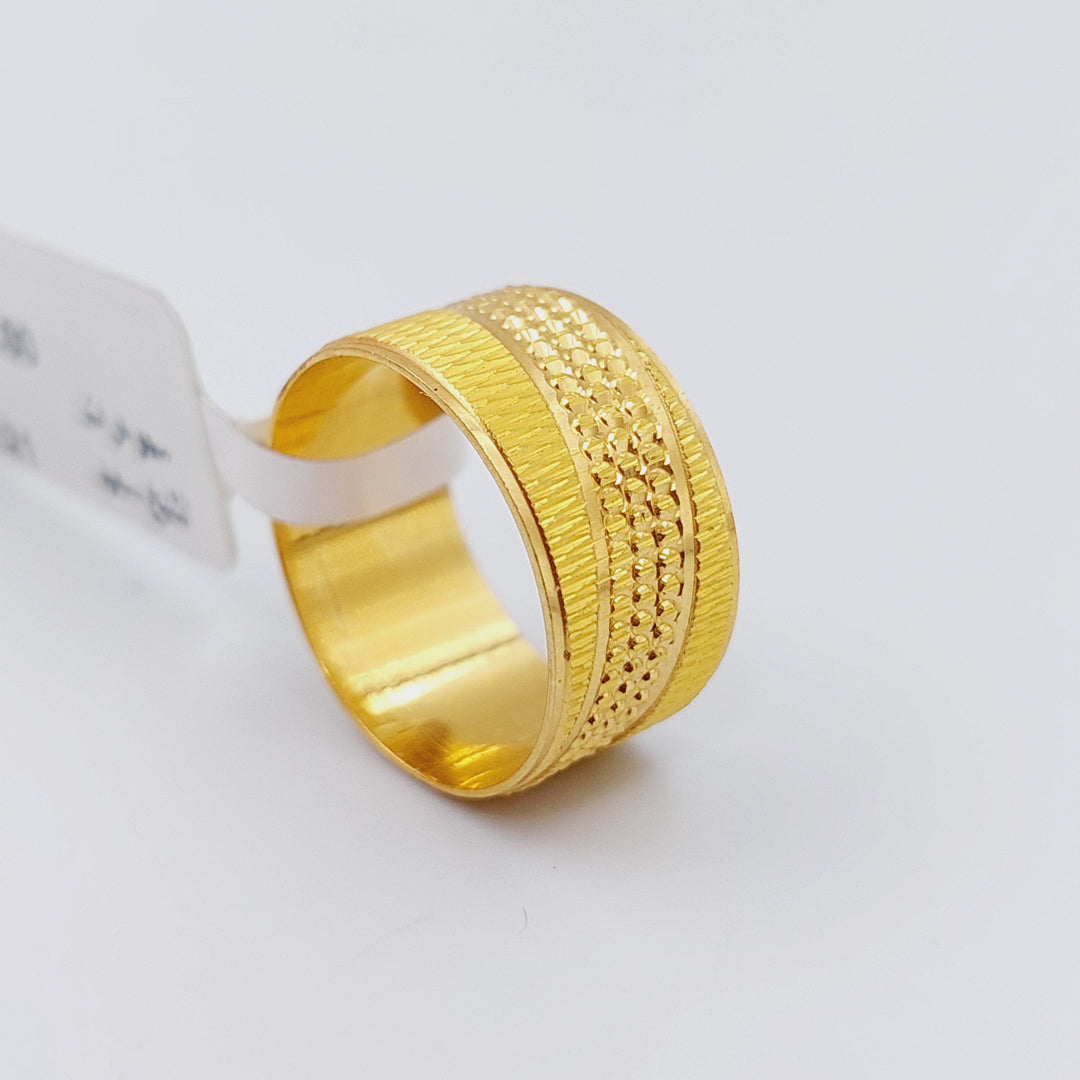 21K Gold CNC Wedding Ring by Saeed Jewelry - Image 5