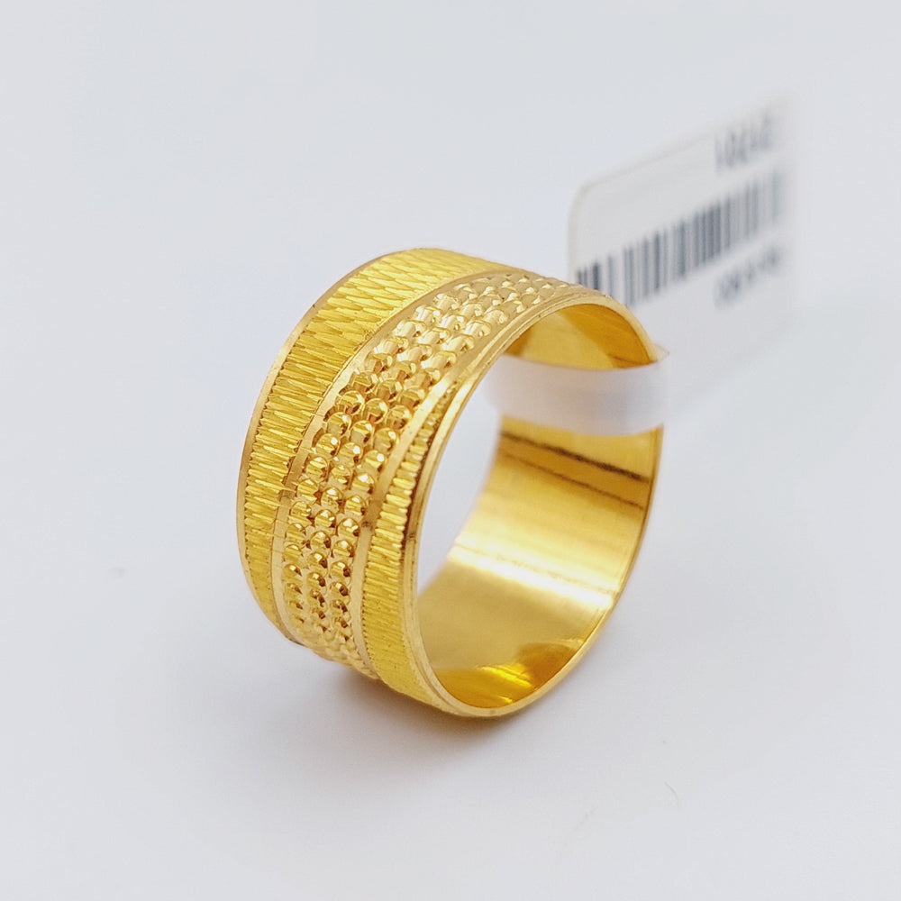 21K Gold CNC Wedding Ring by Saeed Jewelry - Image 2