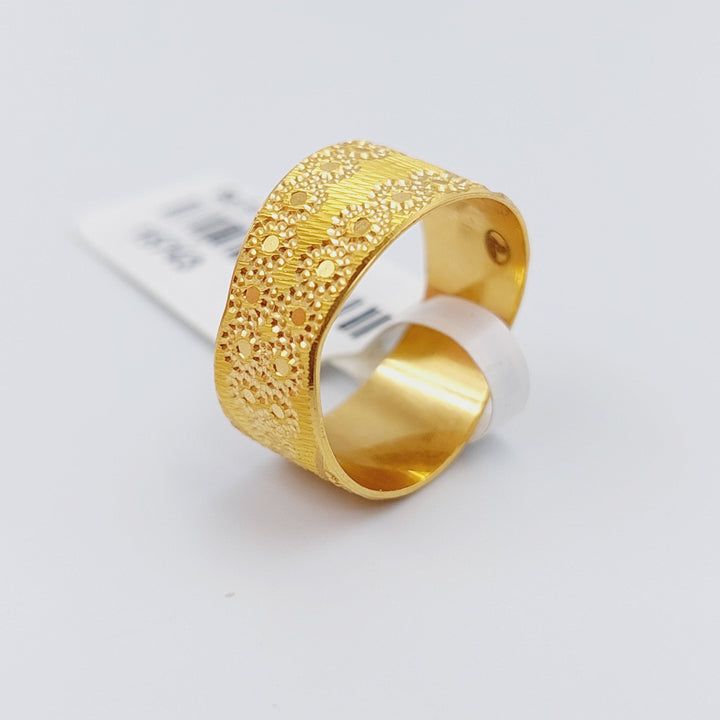 21K Gold CNC Wedding Ring by Saeed Jewelry - Image 10