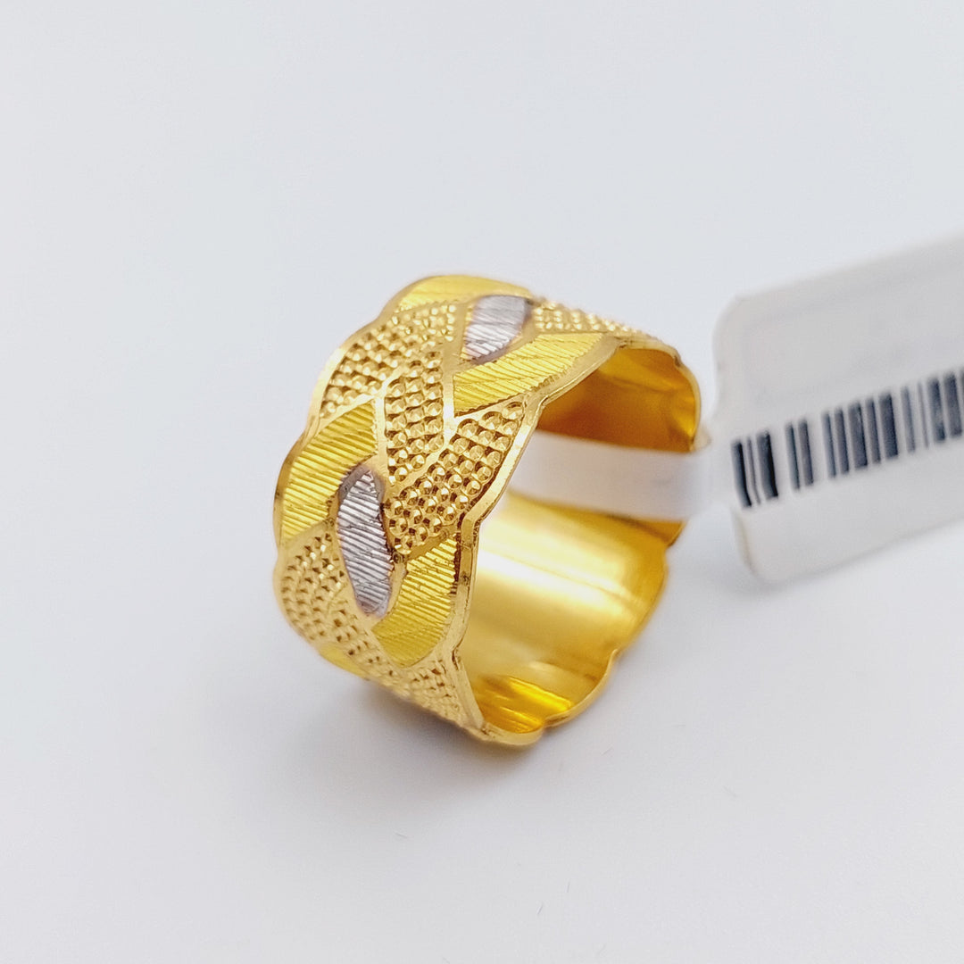 21K Gold CNC Wedding Ring by Saeed Jewelry - Image 1