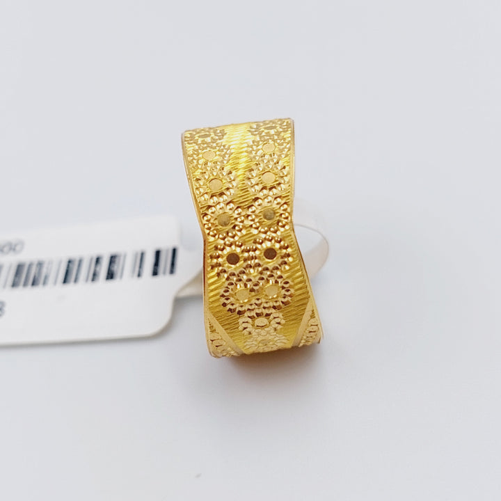 21K Gold CNC Wedding Ring by Saeed Jewelry - Image 5