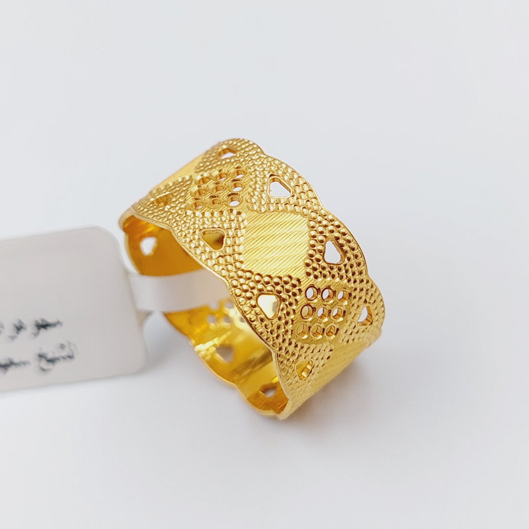 21K Gold CNC Wedding Ring by Saeed Jewelry - Image 7