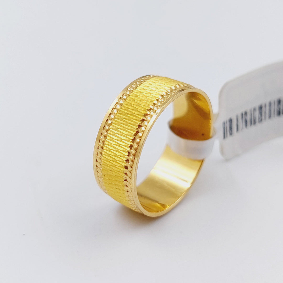 21K Gold CNC Wedding Ring by Saeed Jewelry - Image 1