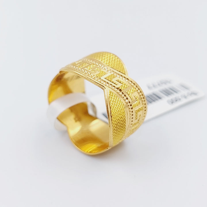 21K Gold CNC Wedding Ring by Saeed Jewelry - Image 4