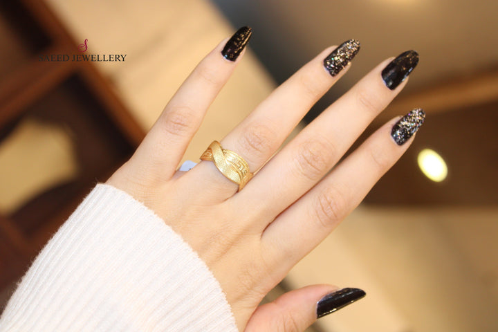 21K Gold CNC Wedding Ring by Saeed Jewelry - Image 9