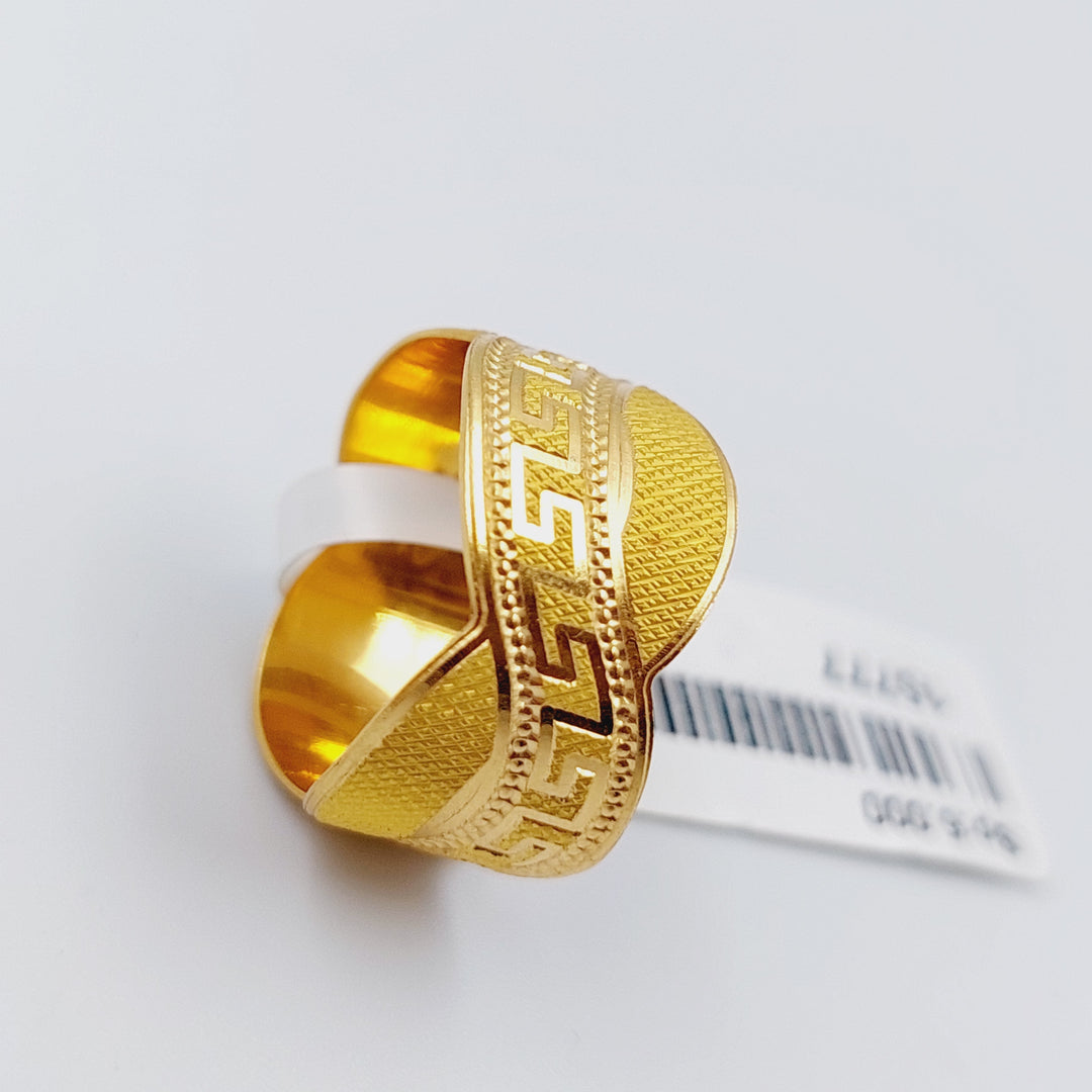 21K Gold CNC Wedding Ring by Saeed Jewelry - Image 8