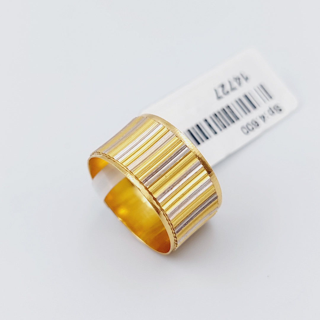 21K Gold CNC Wedding Ring by Saeed Jewelry - Image 7
