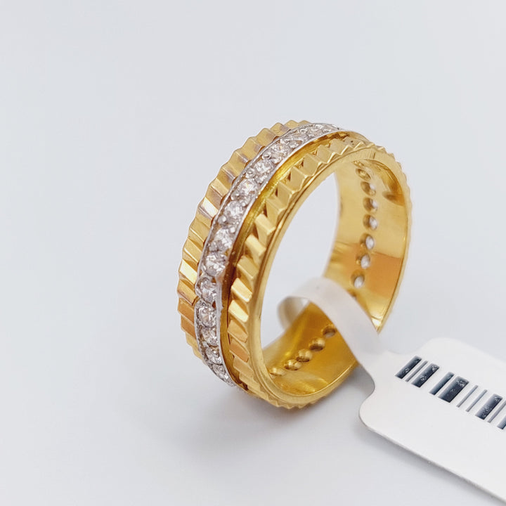 21K Gold CNC Wedding Ring by Saeed Jewelry - Image 5