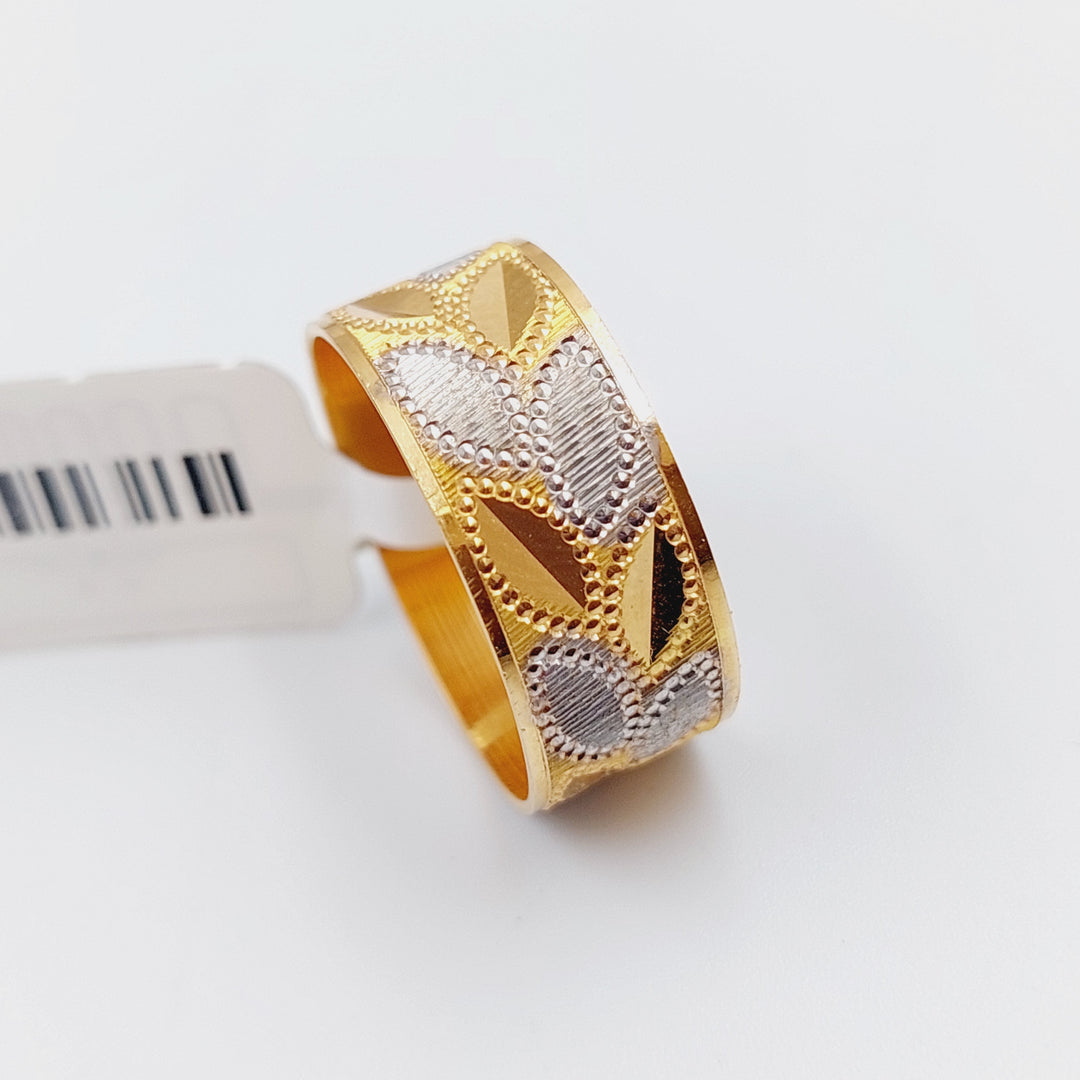 21K Gold CNC Wedding Ring by Saeed Jewelry - Image 5