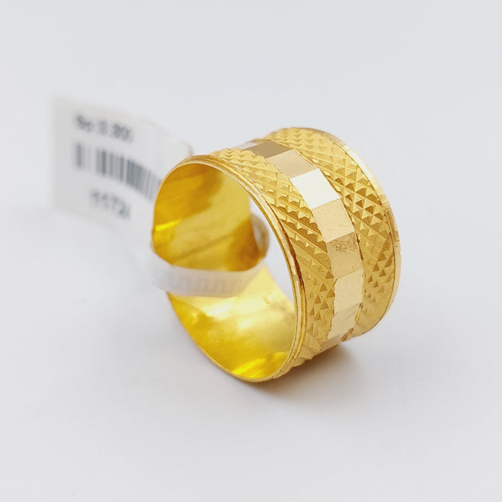 21K Gold CNC Wedding Ring by Saeed Jewelry - Image 3