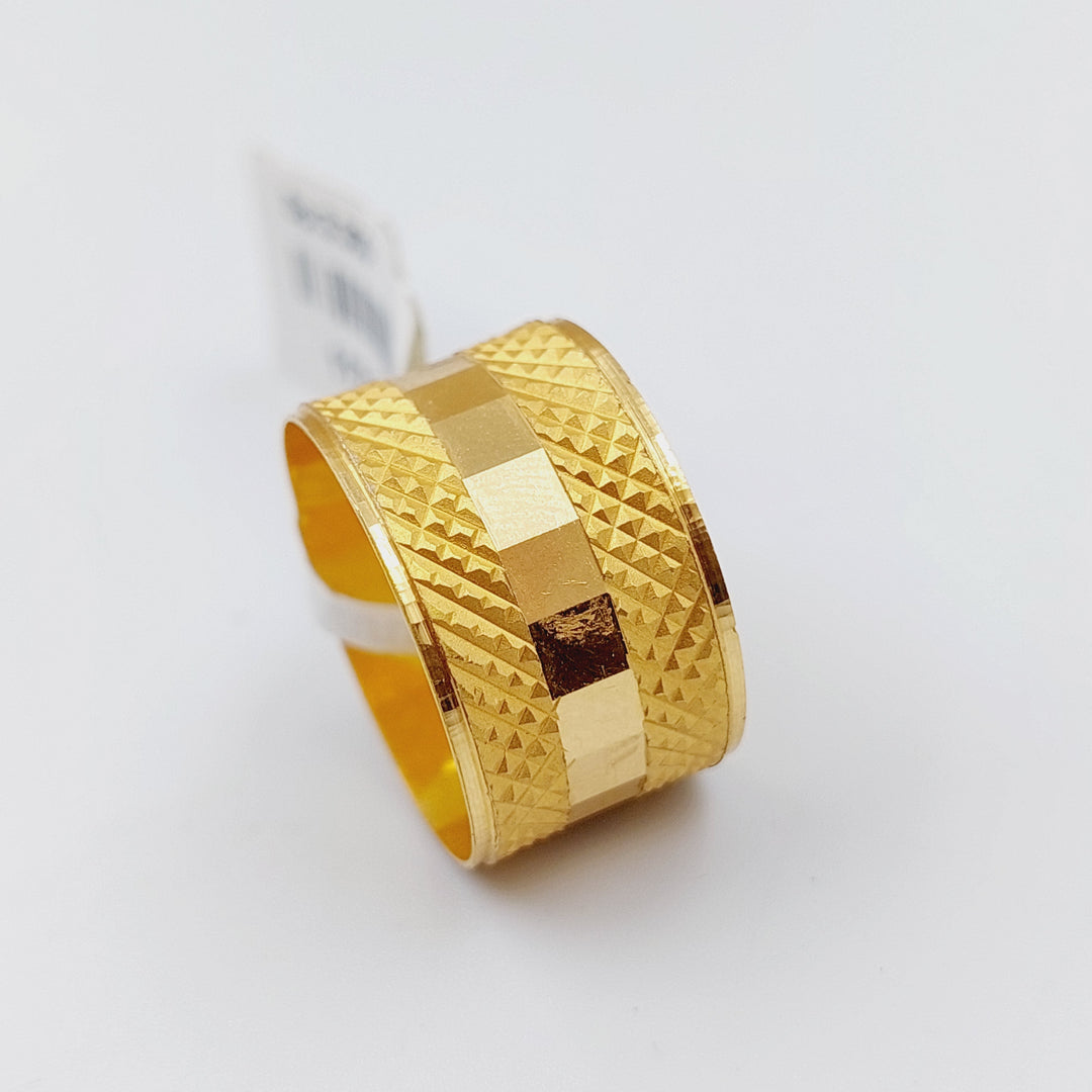 21K Gold CNC Wedding Ring by Saeed Jewelry - Image 5