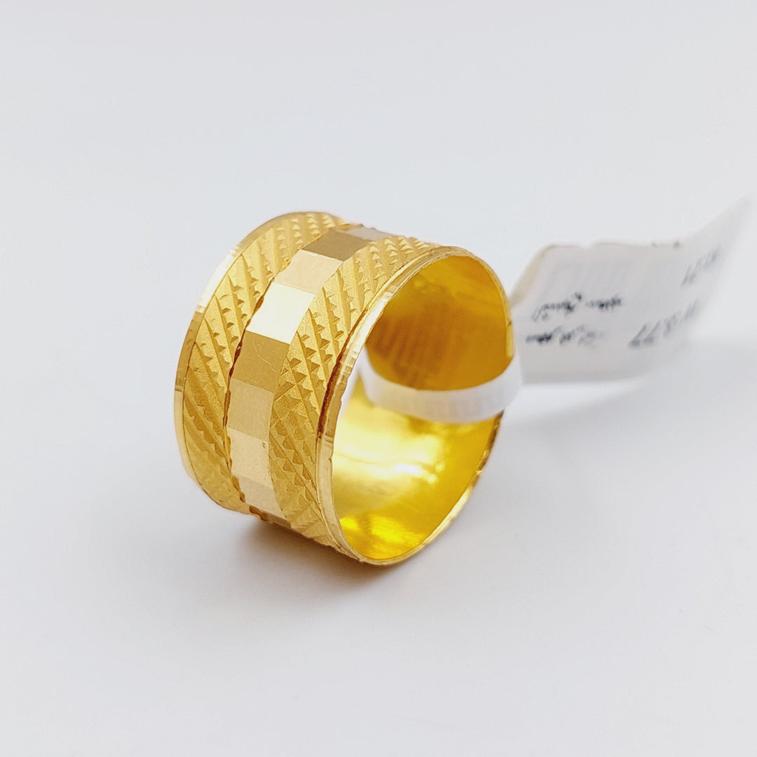21K Gold CNC Wedding Ring by Saeed Jewelry - Image 1