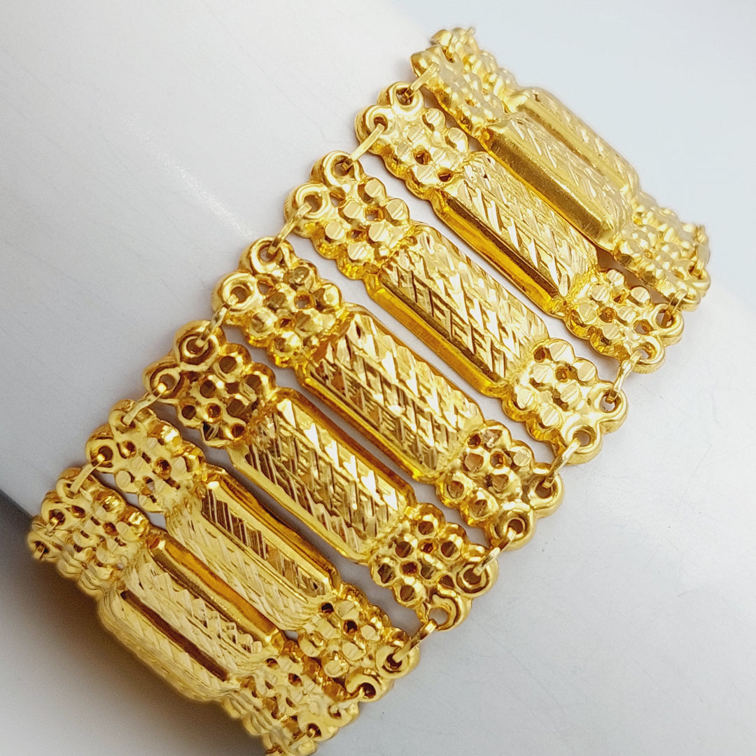 21K Gold Carpet Bracelet by Saeed Jewelry - Image 1